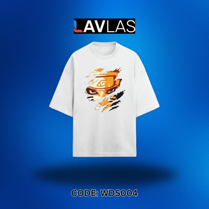 White Drop Shoulder T Shirt by Lavlas